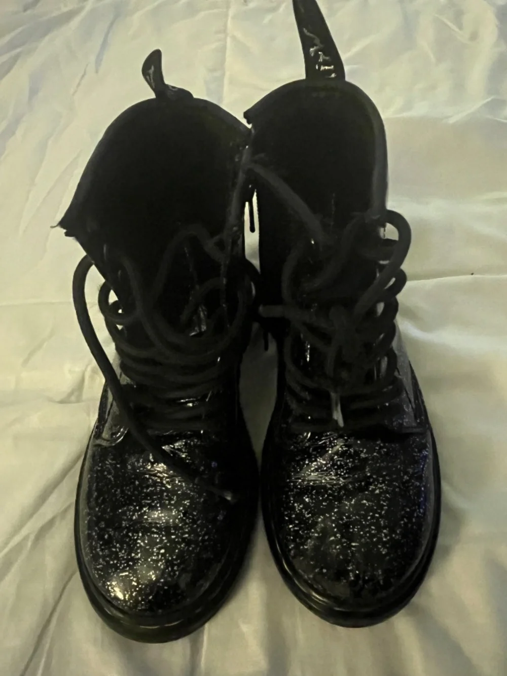 Girls sz 12 black glitter Doc Marten’s boots